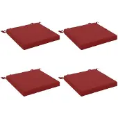 vidaXL Zitkussens SOEST 4 st 100% Polyester Wijnrood 40 x 40 x 5 cm