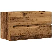 vidaXL Wastafelkast 90x38,5x45 cm bewerkt hout oud houtkleurig