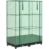 vidaXL Plantenbak verhoogd met kashoes 80x40x123 cm rattanlook