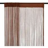 vidaXL Draadgordijnen 100x250 cm bruin 2 st