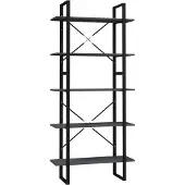 vidaXL Boekenkast met 5 schappen 80x30x175 cm grenenhout grijs