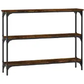 vidaXL Wandtafel 100x22,5x75 cm bewerkt hout gerookt eikenkleurig