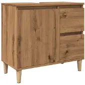 vidaXL Wastafelonderkast Artisan-eikenhout, 65x33x60 cm, houtvezel