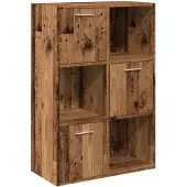 vidaXL Boekenkast 60,5x30x90 cm bewerkt hout oud houtkleurig