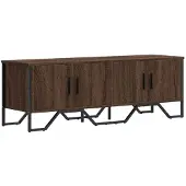 vidaXL Tv-meubel 122x34x41 cm bewerkt hout bruin eikenkleurig