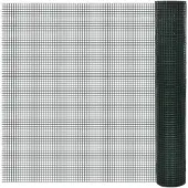 vidaXL Draadhek voor kippen, verzinkt met PVC-coating, 10x1 meter, groen