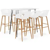 vidaXL 7-delig barset, wit