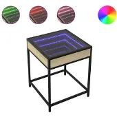 vidaXL Salontafel met Infinity-LED, Sonoma eikenhout, 40x40x51 cm