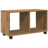 vidaXL Rolkast 72x33x42,5 cm bewerkt hout artisanaal eikenkleurig