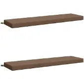 vidaXL Bankkussens SOEST 2 st 100% Polyester Taupe 150 x 40 x 8 cm