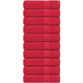 vidaXL Badhanddoeken FROGN 10 st 100x150 cm 360 g/m² rood