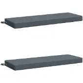 vidaXL Bankkussens SOEST 2 st 100% Polyester Blauw 120 x 40 x 8 cm