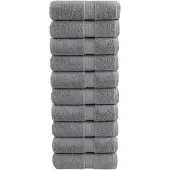 vidaXL Premium washandjes SOLUND 10 stuks grijs 30x30 cm 600 g/m²