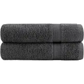vidaXL Badhanddoeken SOLUND 2 st 600 g/m² 70x140 cm antraciet
