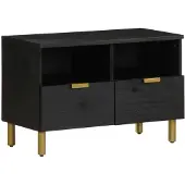 vidaXL TV-kast, zwart, 70x33x46 cm, van houtvezel