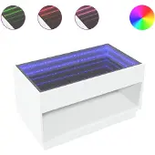 vidaXL Salontafel met Infinity-LED, wit, 90x50x50 cm
