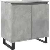 vidaXL Badkamerkast 58x33x60 cm bewerkt hout betongrijs
