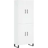 vidaXL Hoge kast, wit, 69,5 x 34 x 180 cm, houtvezel