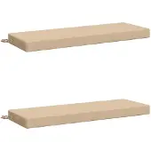vidaXL Bankkussens SOEST 2 st 100% Polyester Crèmekleurig