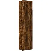 vidaXL Opbergkast smal 50x42,5x225 cm bewerkt hout gerookt eikenkleur