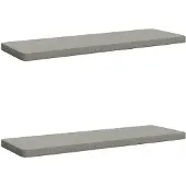 vidaXL 2-delige Bankkussens VUGHT 2 st 100% Polyester Grijs