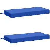 vidaXL Bankkussens SOEST 2 st 100% Polyester Koninklijk Blauw