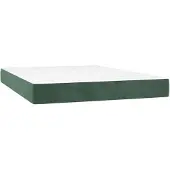 vidaXL Pocketveringmatras medium 140x210x20 cm fluweel donkergroen