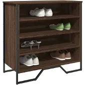 vidaXL Schoenenkast 80x38x78 cm bewerkt hout bruin eikenkleurig