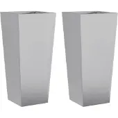 vidaXL Plantenbakken 2 st 35x35x75 cm gegalvaniseerd staal
