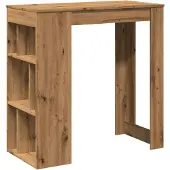vidaXL Bartafel met rekken 102x50x103,5 cm hout artisanaal eikenkleur