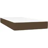 vidaXL Pocketveringmatras, medium, donkerbruin, 120x190x20 cm, stof