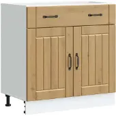 vidaXL Keukenonderkast Lucca, artisan eikenhoutfineer
