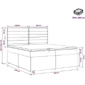 vidaXL Boxspringbed met matras Crèmekleurig 200 x 200 cm Stof