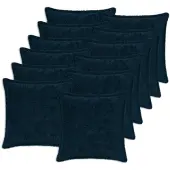 vidaXL Kussensloop 12 st HOUTEN Marineblauw 45 x 45 cm