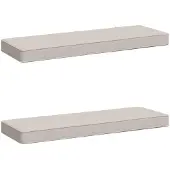 vidaXL 2-delige Bankkussens VUGHT 2 st 100% Polyester Wit