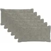 vidaXL Kussensloop 6 st HOUTEN Lichtgrijs 40 x 70 cm Nep Konijnenbont