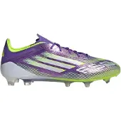 Adidas Voetbalschoen 'F50 Elite' lichtgrijs / neongroen / donkerlila