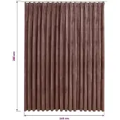 vidaXL Gordijn verduisterend met haken 290x245 cm fluweel antiekroze