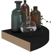 vidaXL Hoekschappen zwevend 2 st 25x25x3,8 cm MDF zwart