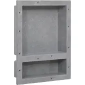 vidaXL Doucheruimte met 2 vakken, matgrijs, 41x51x10 cm