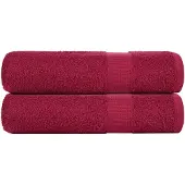 vidaXL Douchehanddoeken FROGN 2 st 70x140 cm 360 g/m² bordeaux
