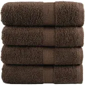 vidaXL Gastendoekjes SOLUND 4 st 600 g/m² 30x50 cm bruin