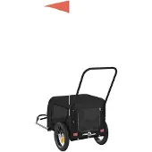 vidaXL Hondenfietstrailer oxford stof en ijzer zwart