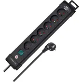 Brennenstuhl Premium-Line stekkerdoos 6-voudig zwart 3 meter