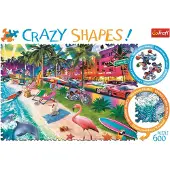 Trefl puzzel - Crazy Shapes Miami Beach - 600 stukjes karton.