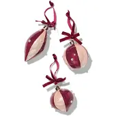 HEMA Kerstballen Glas Parels - 3 Stuks (bordeauxrood)