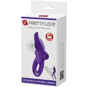 Pretty Love vibrerende cockring met clitoris tong stimulator