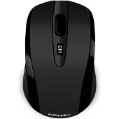 Evolveo WML-306B, RF draadloos + USB, optisch, voor notebooks, zwart, grijs, geschikt voor zowel linkshandigen als rechtshandigen, bereik 10 meter