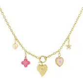 Yehwang Ketting - DIY - goud - stainless steel- verwisselbare bedels - dames sieraad