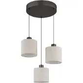 Globo Gunmetal Hanglamp Thea 3 Lichts Rond